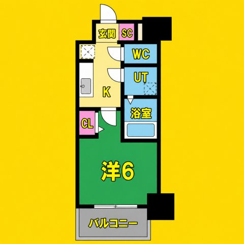 メイクスアート新栄Ⅲ　名古屋市賃貸　仲介手数料無料の間取り