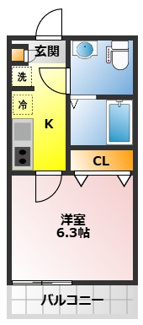 【間取り】 | キャメル南古谷駅前通C棟