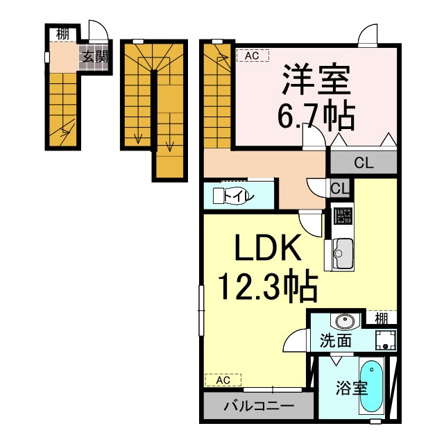 アルカディアC棟の間取り