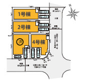 茅ヶ崎市高田３期　新築戸建　全４棟４号棟の区画図