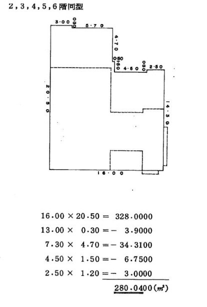 静岡県沼津市　一棟売ビルの区画図