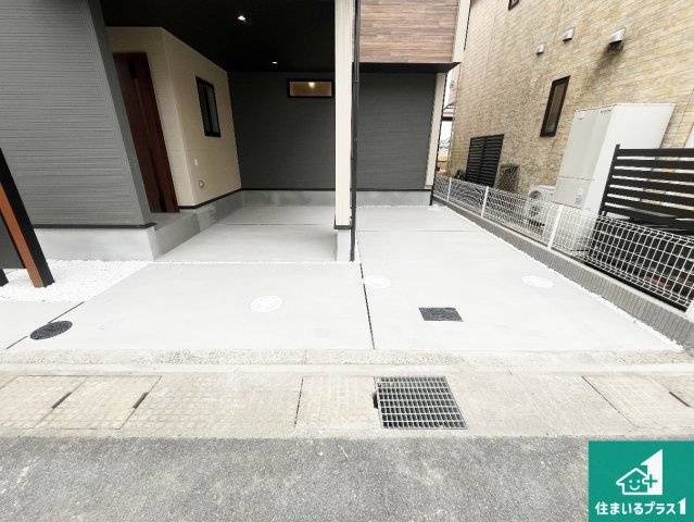 加古郡播磨町大中　新築一戸建ての駐車場|駐車スペース！散水栓があるので、こまめに愛車を洗えます！