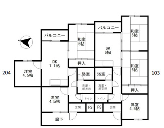 【間取り】 | コーポセシリア