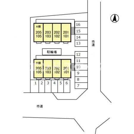 ルーチェ　Ａの区画図|高崎、前橋のお部屋探しはエンドスケープまで！お客様の理想お聞かせ下さい♪