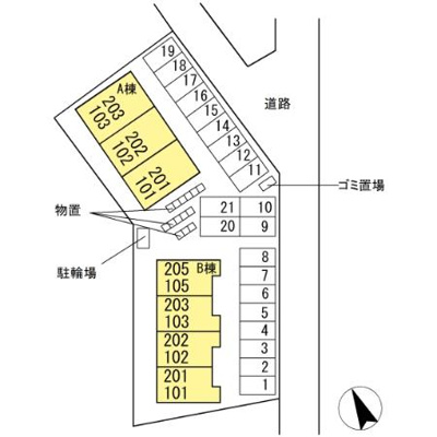 【区画図】 | グラード高田B