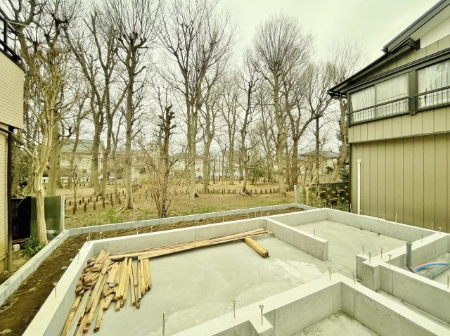 練馬区大泉学園町6丁目 限定1棟の外観|南側は現況空地の為開放的で陽当りや風通しも良好です♪♪