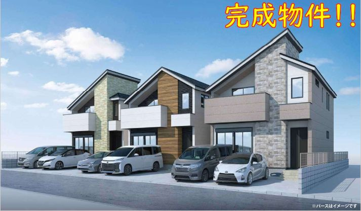 仲介手数料無料　KEIAI GRACE清瀬市上清戸7期・新築全3棟の外観パース