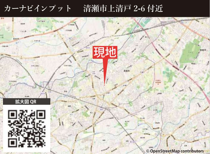 仲介手数料無料　KEIAI GRACE清瀬市上清戸7期・新築全3棟の地図