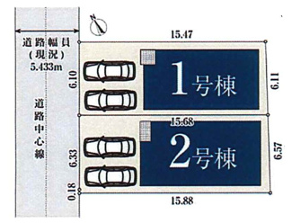 【区画図】 | 名古屋市千種区春里町4丁目11【仲介手数料無料】新築一戸建て 1号棟