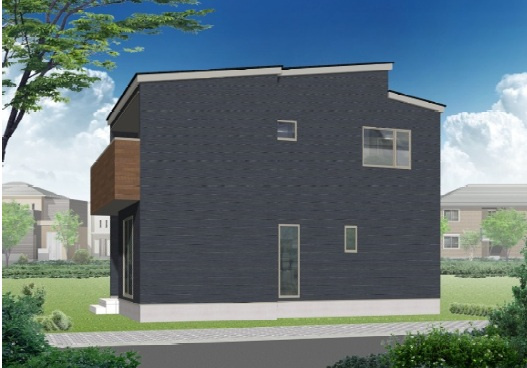 土佐市高岡町乙　建築条件付き　売土地　東棟（全2区画）の完成予想図|プラン例　価格　2,750万円　3SLDK　建物面積　90.13㎡（約27.25坪）
