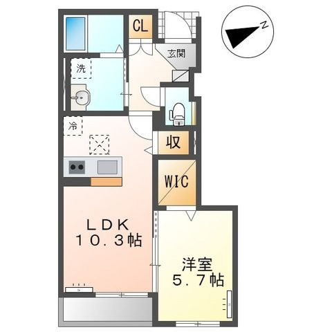 コーポレーヴ高松Ⅱの間取り