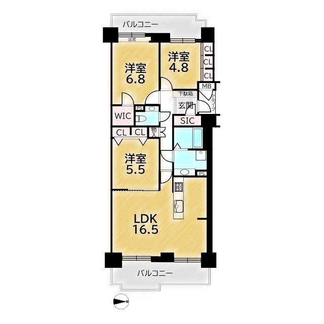パーク・ハイム宝ヶ池銀杏館の間取り