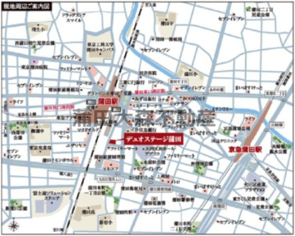 デュオステージ蒲田の地図