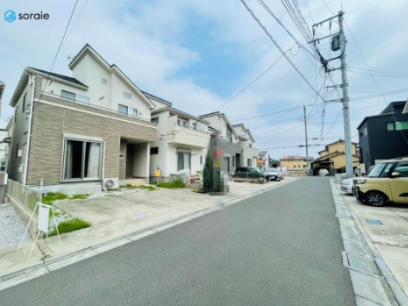 戸建 川越市大字山田の前面道路含む現地写真|3/30撮影