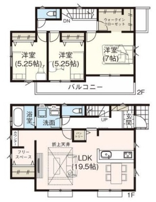嵐山町志賀　新築一戸建の間取り