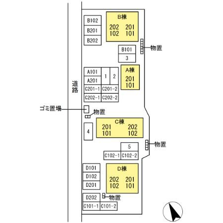 メゾン・エトワール　Ｃの区画図