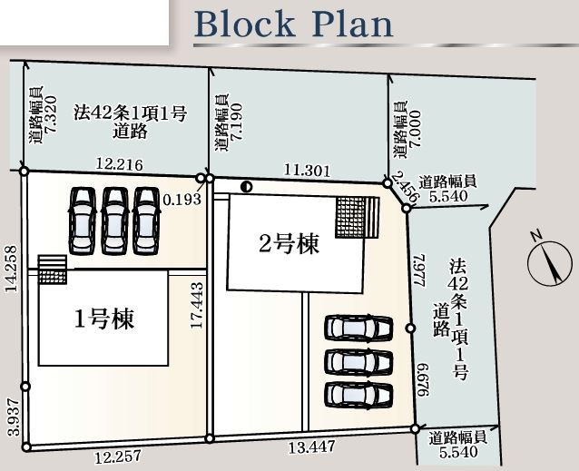 深谷市中瀬第１　の区画図|現地区画図