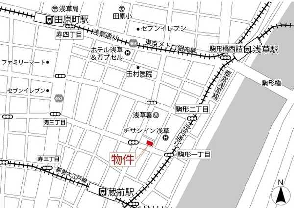メゾン浅草G2の地図