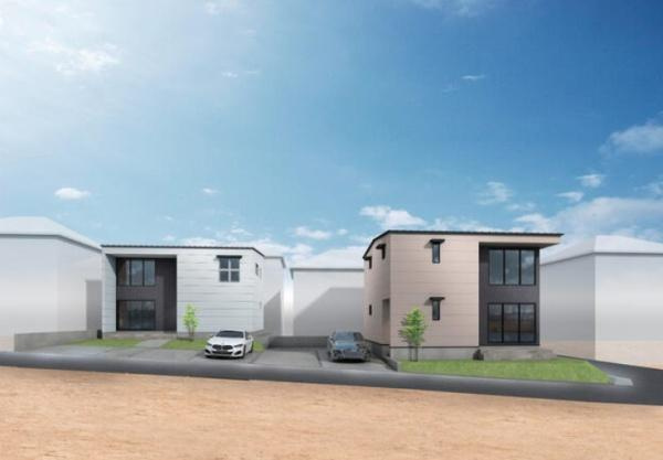 大字上宗方　新築　KM2-2の完成予想図|※外観パースはイメージです。