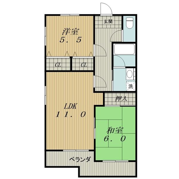 メゾンシャンビラージ多加木の間取り