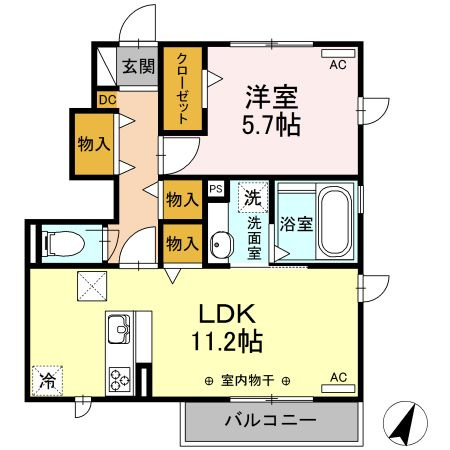 【間取り】 | maison楓3(メゾンカエデスリー)