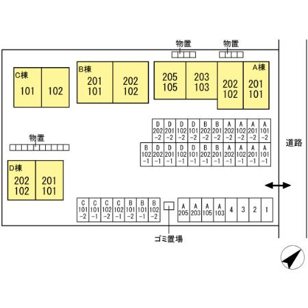 ホワイトオークハイツ　Aの区画図