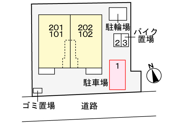 ＫＡＮＡＭＥの区画図|駐車場