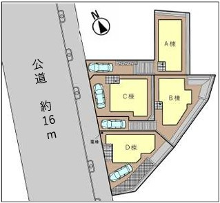 【区画図】 | 大和市福田3丁目 新築戸建 全4棟