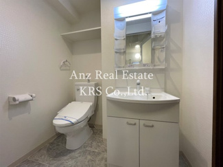 【洗面所】 | メゾニティ・クイーン阿波座 | 嬉しいシャワー付き洗面化粧台！