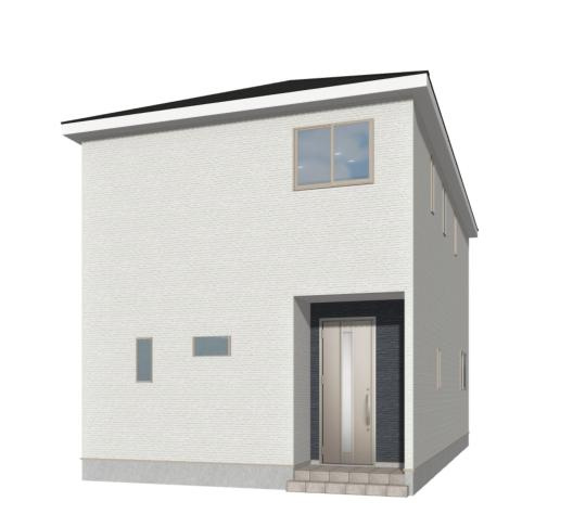 【外観パース】 | 龍ケ崎市城ノ内第10　新築戸建　1号棟 | 小中学校近くお子様の通学も安心♪