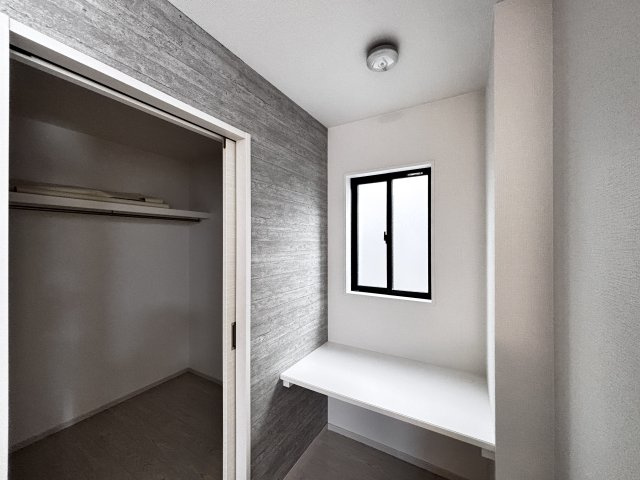 新築戸建　可部東1丁目(No.１／No.４)の収納|スタディカウンター+ファミリークローゼット