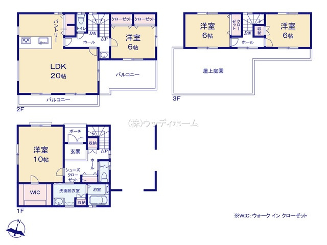 春日部市藤塚第14期　新築一戸建ての間取り