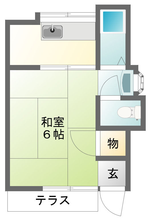 ハウス中延の間取り|反転