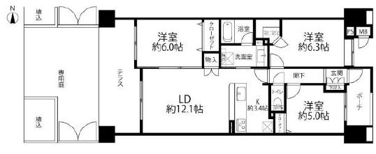 アリアシティの間取り|3LDK+ウォークインクローゼット・新規フルリノベーション。