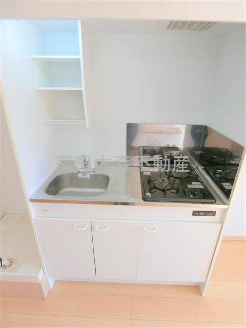 ノイエスト蒲田のキッチン|2口ガスキッチン