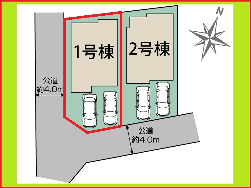 弥富市五明町築留の新築一戸建の区画図|◇１号棟◇