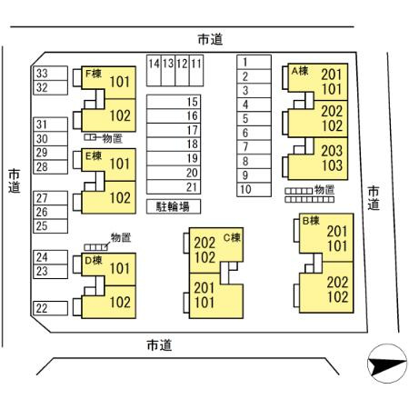 ソリアート レジデンス　Ｅの区画図