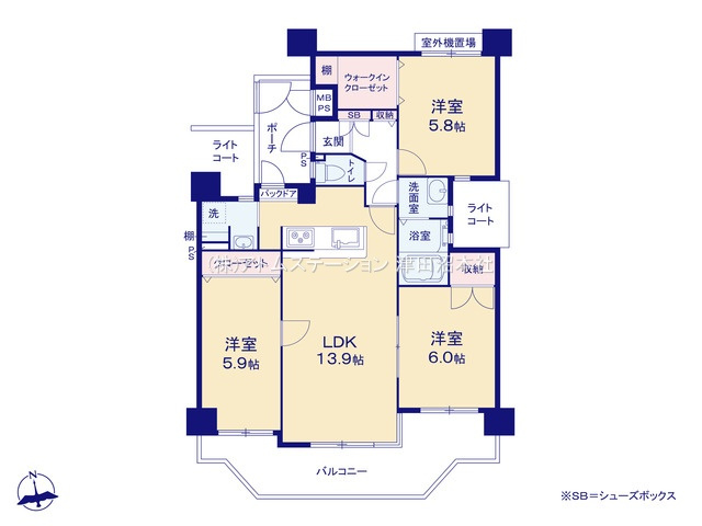 【間取り】 | アトムセレクト　ベルシャ津田沼4階