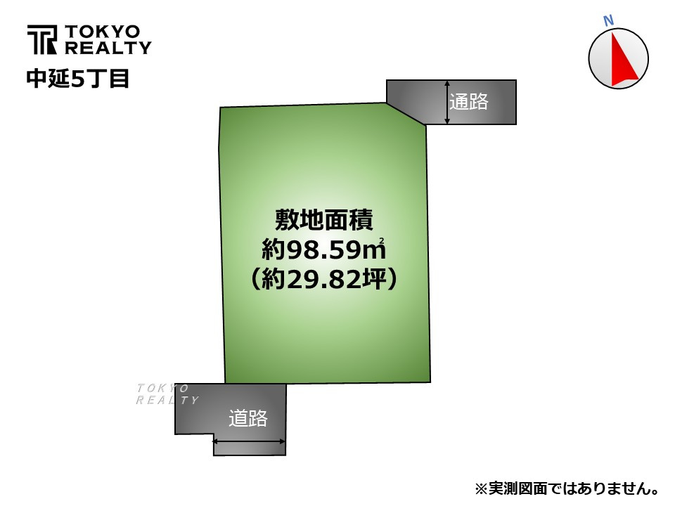 品川区中延5丁目　建築条件無し売地の区画図|区画図

現地ご見学希望・資料請求などお気軽にお問い合わせ下さい！
03-5990-5201