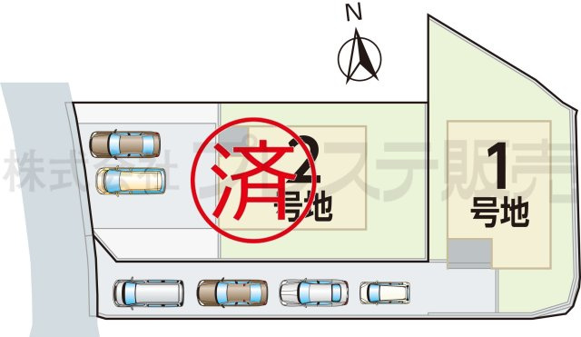 奈良市中山町の新築一戸建の区画図|全体区画図