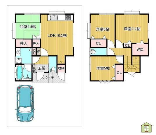 川口市赤井3丁目　中古一戸建ての間取り