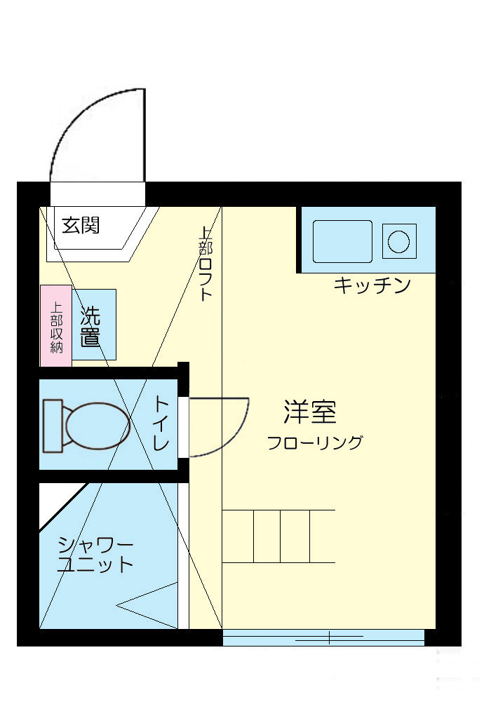 新宿区高田馬場３丁目のアパートの間取り|使用目的色々♪ロフト付です★