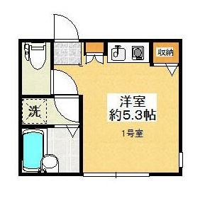 【間取り】 | オシャレなワンルーム！