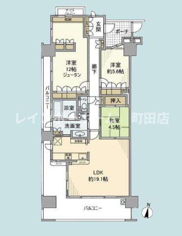 グランシーズン相模大野※初期費用分割後払いサービス利用可能物件の間取り