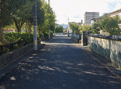 【新築戸建】　いわき市平倉前1期　全3棟の前面道路含む現地写真|南側6ｍ公道