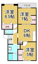 ブランユーカリA棟の間取り