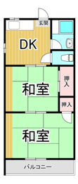 大芝コーポ2の間取り