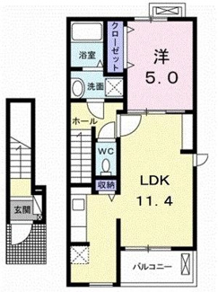 【間取り】 | アルカンシエルＢ