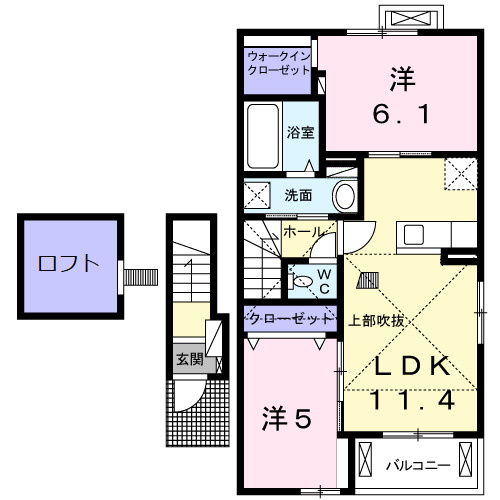 【間取り】 | ビオーラ長田　Ｂ