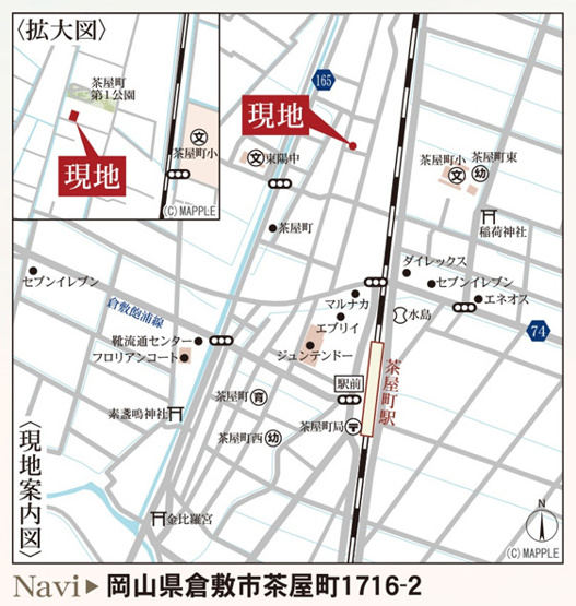 【地図】 | リーブルガーデン倉敷茶屋町第3 (全1棟)